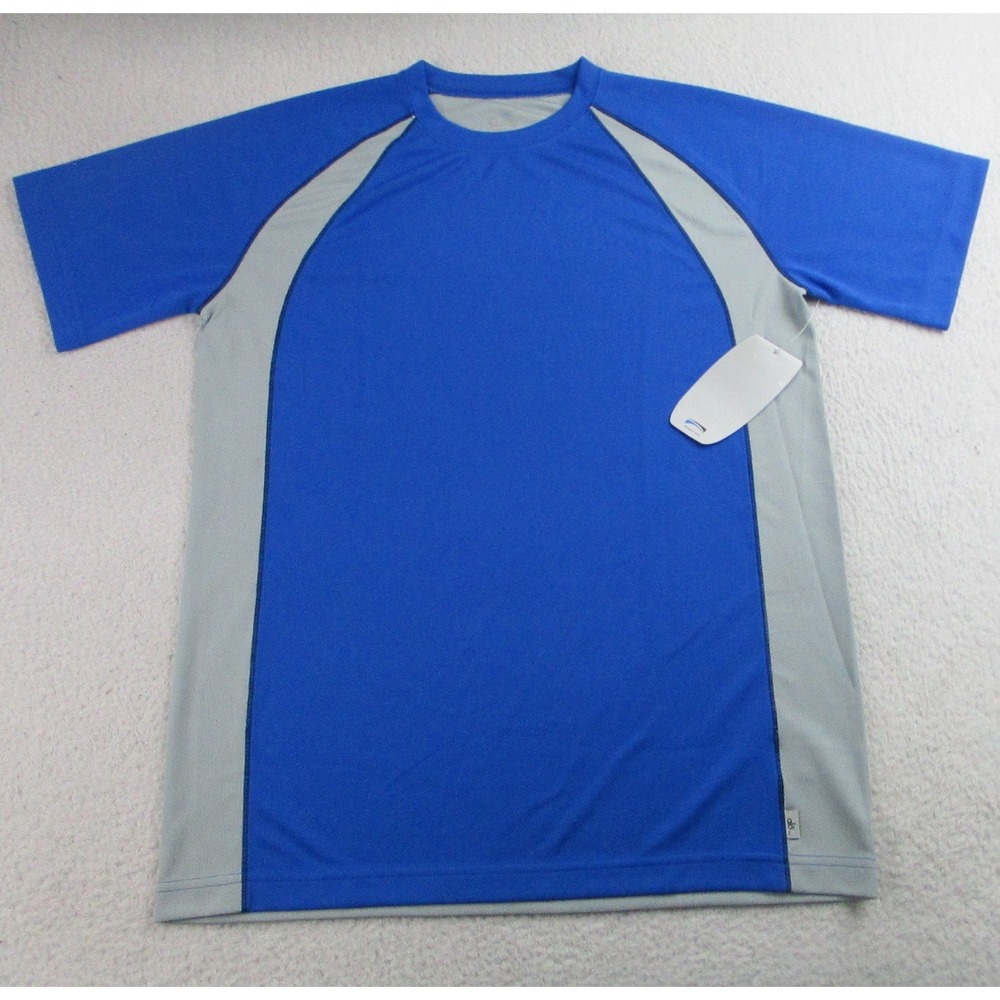 Alo Shirt Mens XS Blue Gray Athletic Performance CoolFit Raglan Lightweight